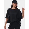 thumbnail image 4 of Women's Oversized T Shirts Summer Short Sleeve Loose Fit Casual Crewneck Plain Tops, 4 of 6