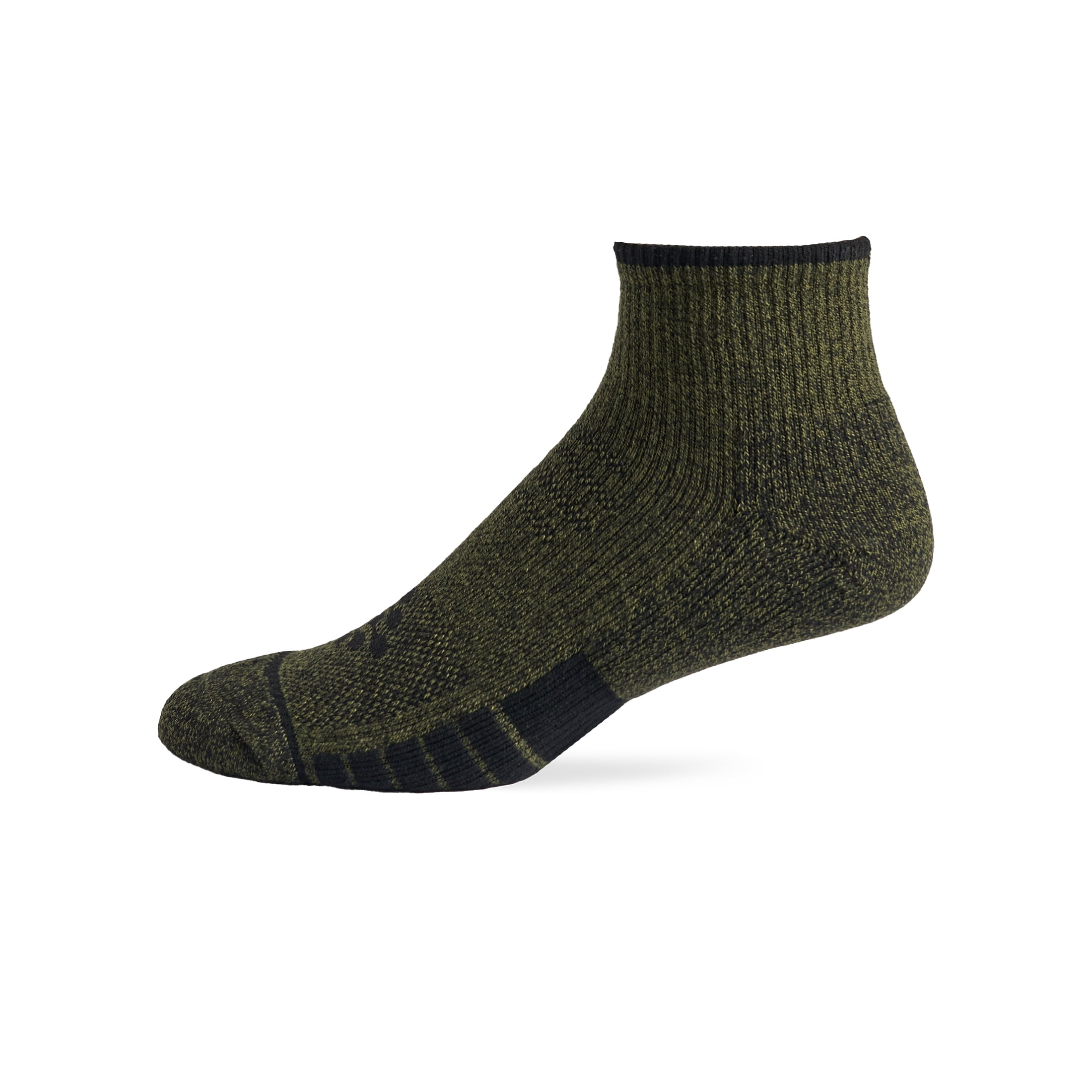 TRUEENERGY Flow High Impact Color Pop Quarter Cushion Sock, Men's Size 10-14.5, 3-pack