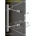 thumbnail image 6 of 2 Feet Length Stainless Steel Front Door Handle Chrome Mirror Polish Finish, Modern Push Pull Handle for Sliding Door Barn Doors Commercial Glass Doors Home Interior Exterior, Round Shaped Bar, 6 of 13