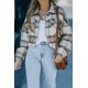 thumbnail image 2 of ABPHQTO Chaqueta corta a cuadros Vintage London para mujer, 2 of 5
