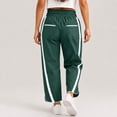 thumbnail image 2 of Carlikeit Women's Wide Leg Track Pants 2026 Lightweight Baggy Y2K Pants with Contrast Stripes Drawstring Elastic Waist Casual Parachute Trousers, 2 of 7