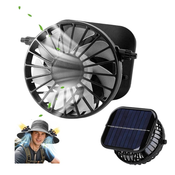 Solar Fan Replacement,2027 New Mini Solar Powered Fan for Hat Replacement,Clip-on Mini SolarFan,Portable SolarFan Lightweight Cooling Fans Hat Accessories for Outdoor Camping Fishing,3-Speed