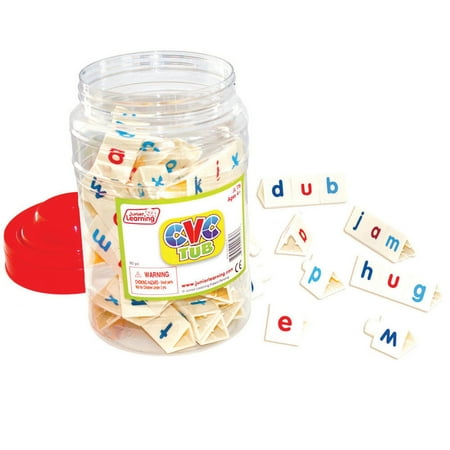UPC: 0856258003436 | Junior Learning CVC Tri-Blocks Tub Set of 90