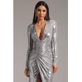 thumbnail image 4 of Vestido Bellabarnetten Linka Deep V Camisa Maxi de manga larga, 4 of 7