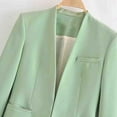 thumbnail image 4 of HTNBO Linen Blazer Women 3/4 Sleeve Lightweight Spring Summer Blazer Jackets, 4 of 8