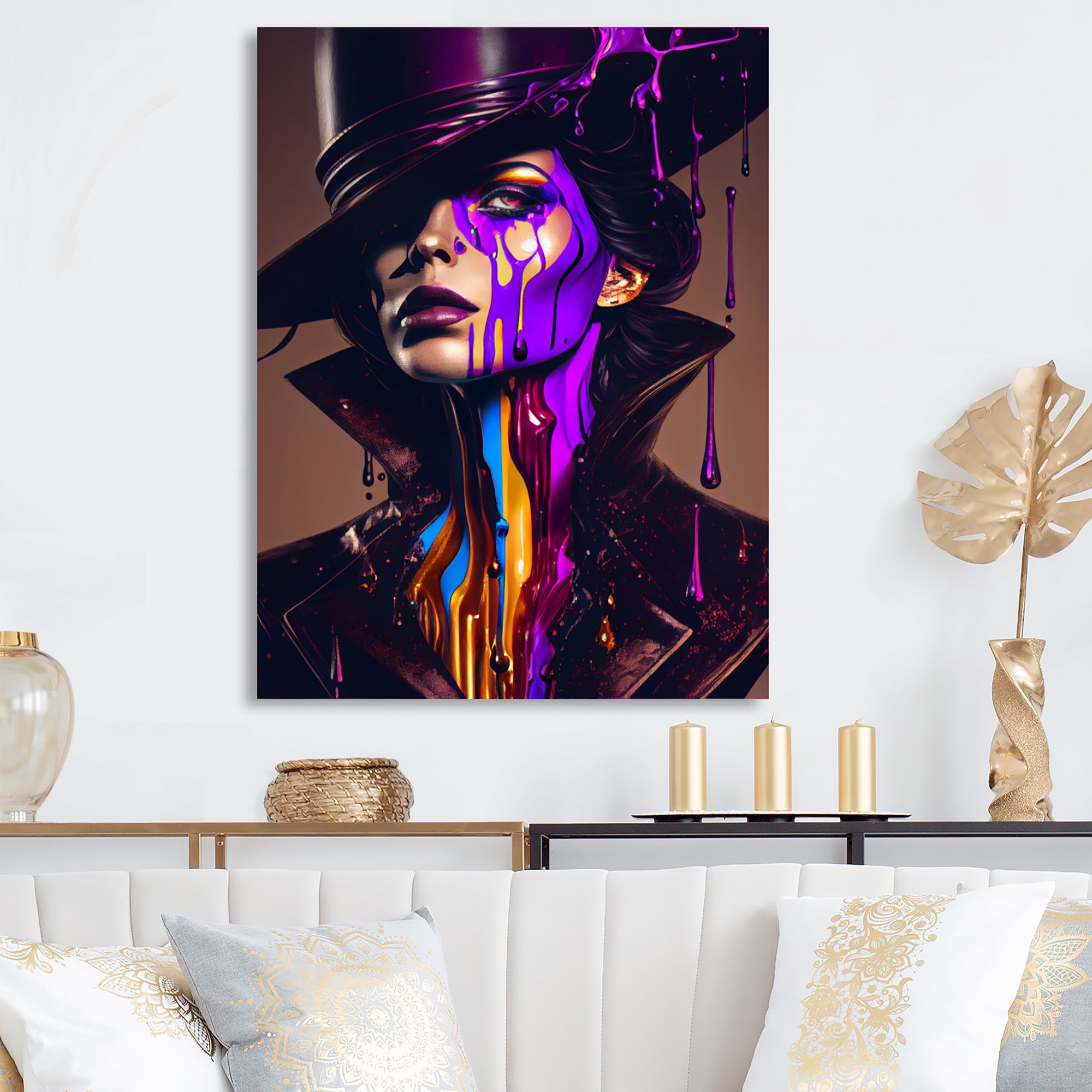 Designart Female Criminal Mastermind IV Canvas Wall Art