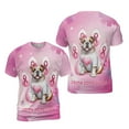thumbnail image 3 of Faith Love Hope Bulldog Breast Cancer Awareness Survivor All Over Print 3D Shirt Unisex Merch Dog Lover Gifts Idea - 02017, 3 of 6
