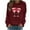 Wine, variant on Inverlee Valentine's Day Sweatshirt Women Cute Love Heart Print Sweatshirts Oversized Pullover Sweater Tops Round Neck Holiday Valentine's Day Gifts