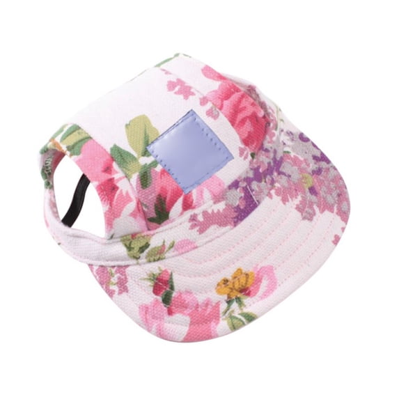Magazine Pet Sun Protection Hats with Ear Holes for Puppy Small Dogs, Multi Pattern Optional