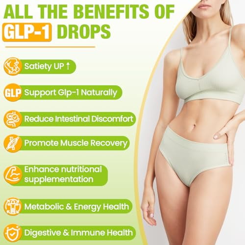 Glp-1, gotas de Glp-1, suplemento de Glp-1 que respaldan la salud metabólica  y energética a largo plazo, el sistema digestivo e inmunológico, la  comodidad intestinal, la absorción de nutrientes