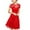 Red, variant on Women's Party Dress Short Sleeve Round Neck with Lace Trim Floral Elegant Cocktail Dress for Spring Fall Banquet Wedding Guest,Black,L