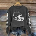 thumbnail image 4 of successthop Football Sweatshirt Women Helmet Game Day Crewneck Long Sleeve Tops No Hood Pullover Sweater Print Clothes S, 4 of 4