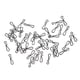 thumbnail image 2 of 50 piezas colgantes Cola Snap B pesca barril giratorio accesorios de conector de pesca 0 #, 2 of 7