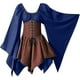 thumbnail image 1 of Trajes medievales renacentistas para mujer, vestido con corsé pirata, vestido corto irlandés tradicional con manga acampanada, 1 of 5
