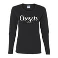 thumbnail image 2 of Wild Bobby Chosen 1 Peter 2:9 Inspirational/Christian Women Graphic Long Sleeve Tee, Black, Small, 2 of 5