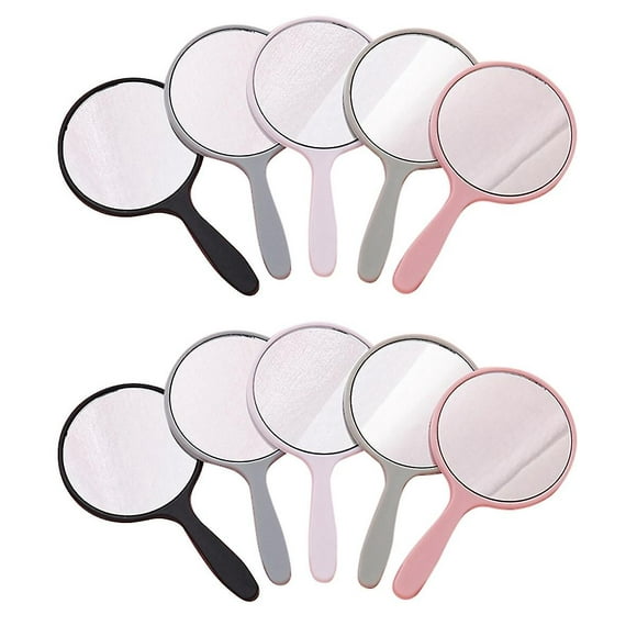 10 Pieces Handheld Mirror Small Mirror Small Portable Round Mirror Travel Makeup Mirror For Travel