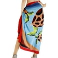 thumbnail image 2 of HAPPY BAY Women's Bikini Beach Wrap Swim Cover up Swimwear Summer Wraps Swimsuit Beachwear Sarong Coverups Skirts for Women One Size Red, Turtle, 2 of 4