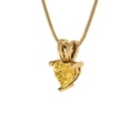 thumbnail image 2 of 0.5 ct Brilliant Heart Cut Solitaire Natural Citrine 18K Yellow hypoallergenic Solid gold Designer Everyday Affordable Dainty Necklace Pendant with 18" Chain, 2 of 6