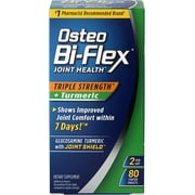 Osteo Bi-Flex Triple Strength Glucosamine with Turmeric, Joint Health Supplement, Coated Tablets, Original Version, 80 Count