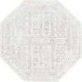 thumbnail image 2 of Contemporary Trabzon Collection Area Rug Cream-Gray - 7'x7' Octagon, 2 of 5
