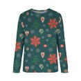 thumbnail image 4 of 2023 Chandail en Molleton de Noël pour Femmes en Solde Mode Imprimé Manches Confortable Respirant Col Rond Chandail en Molleton, 4 of 5