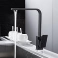 thumbnail image 2 of Kitchen mixer Square kitchen faucet with high spout - Kitchen sink mixer - Brass (black), 2 of 5