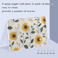 thumbnail image 3 of Yayeee Toggle Light Switch Wall Plate 2-Gang 4.56"x4.48" Decorative Outlet Cover, Sunflower Pattern, 3 of 7