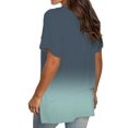 thumbnail image 6 of Yubnlvae Tie-Dye V-Neck Tee - 2024 Summer Gradient Print Casual Top (Trendy Textured Fabric | Tummy Control | Multiple Colors) (Black | L), 6 of 6