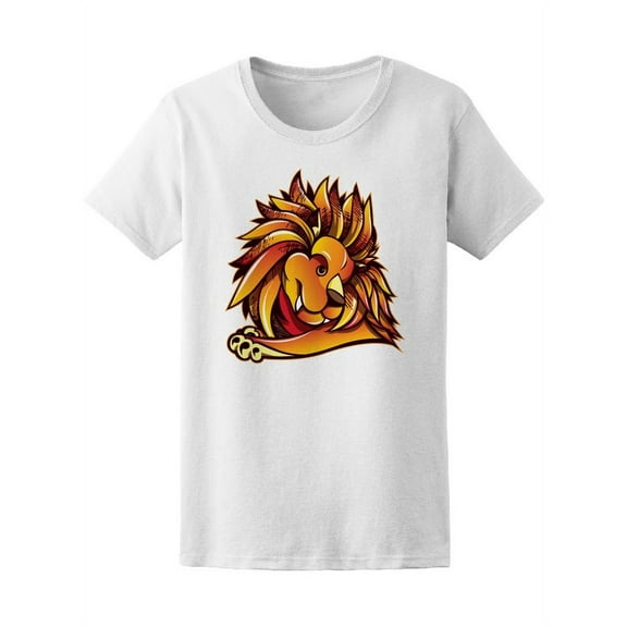 Leo, Colorful Lion Graphic Tee Women's -Image by Shutterstock