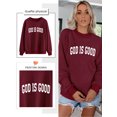 thumbnail image 4 of QAFOPEH Women Letter Printed Crew Neck Long Sleeve Sweatshirt, 4 of 7