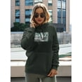 thumbnail image 2 of Retro Futuristic Collage Hoodie Women -Image by Shutterstock, Female Medium, 2 of 4