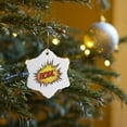 thumbnail image 7 of 3drose, Hodl Crypto Currency Funny Phrase to Hold Your Bitcoin Cartoon Bubble, 3 inch Snowflake Porcelain Ornament, 7 of 7