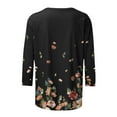 thumbnail image 4 of Hauts Grande Taille pour Femmes Mode Imprimé de Pâques T-shirt Ample Mi-Longueur Manches 3/4 Blouse Col Rond Hauts Décontractés Hauts d'Été pour Femmes 2023 Liquidation en Liquidation, 4 of 5