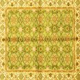 thumbnail image 1 of Ahgly Company Indoor Square Oriental Yellow Traditional Area Rugs, 7' Square, 1 of 4