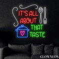 thumbnail image 3 of Glowneon It's All About That Taste Neon Sign, Restaurant Led Sign, 3 of 4