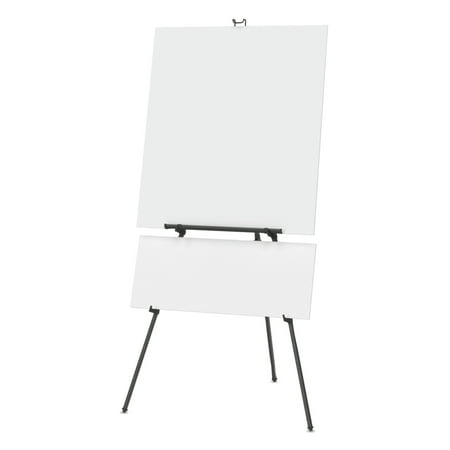Quartet Aluminum Heavy-Duty Display Easel, 38" to 66" High, Aluminum, Black