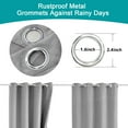 thumbnail image 6 of SHANNA 4 Panel Outdoor Curtains, Waterproof Windproof UV Protection Blackout Curtains with Eyelets, 3D Textured Pattern for Garden, Pergola, Balcony, Gray, 52 X 84 inch, 6 of 11