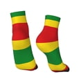 thumbnail image 2 of Adult Quarter Ankle Socks Rastafari Flag Cushion Ventilation Sports Socks, 2 of 7