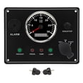 thumbnail image 2 of Marine Instrument Panel, IP67 Waterproof Anti Fog Glass Tachometer, 3000RPM Engine Speedometer with Low Oil Pressure Water Temperature Alarm for RVs, Yachts, Boats, 2 of 8
