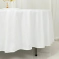 thumbnail image 2 of BalsaCircle White 108" Cotton Blend Round Tablecloth Fabric Dining Table Cover Party Wedding Reception Birthday Catering Event Decorations, 2 of 8