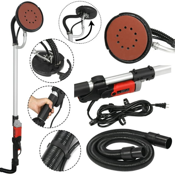 ZenStyle Commercial Electric Drywall Sander 800W Adjustable Speed with Sanding Pads
