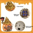thumbnail image 7 of Colorful Light Up Halloween Village, 6.5"H Spooky Miniature Haunted House Decor, Resin Ghost Pumpkin Figurine Outdoor Fall Fairy Garden Statue, Indoor Tabletop Desk Mantel Decoration for Home, 7 of 7