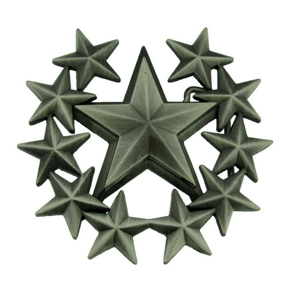 Star in Multiples Star Around Brushed Finished Belt Buckle Western Unisex Rodeo Style