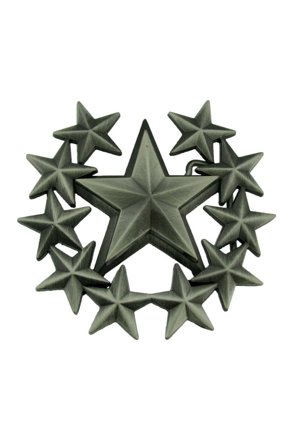 Star in Multiples Star Around Brushed Finished Belt Buckle Western Unisex Rodeo Style