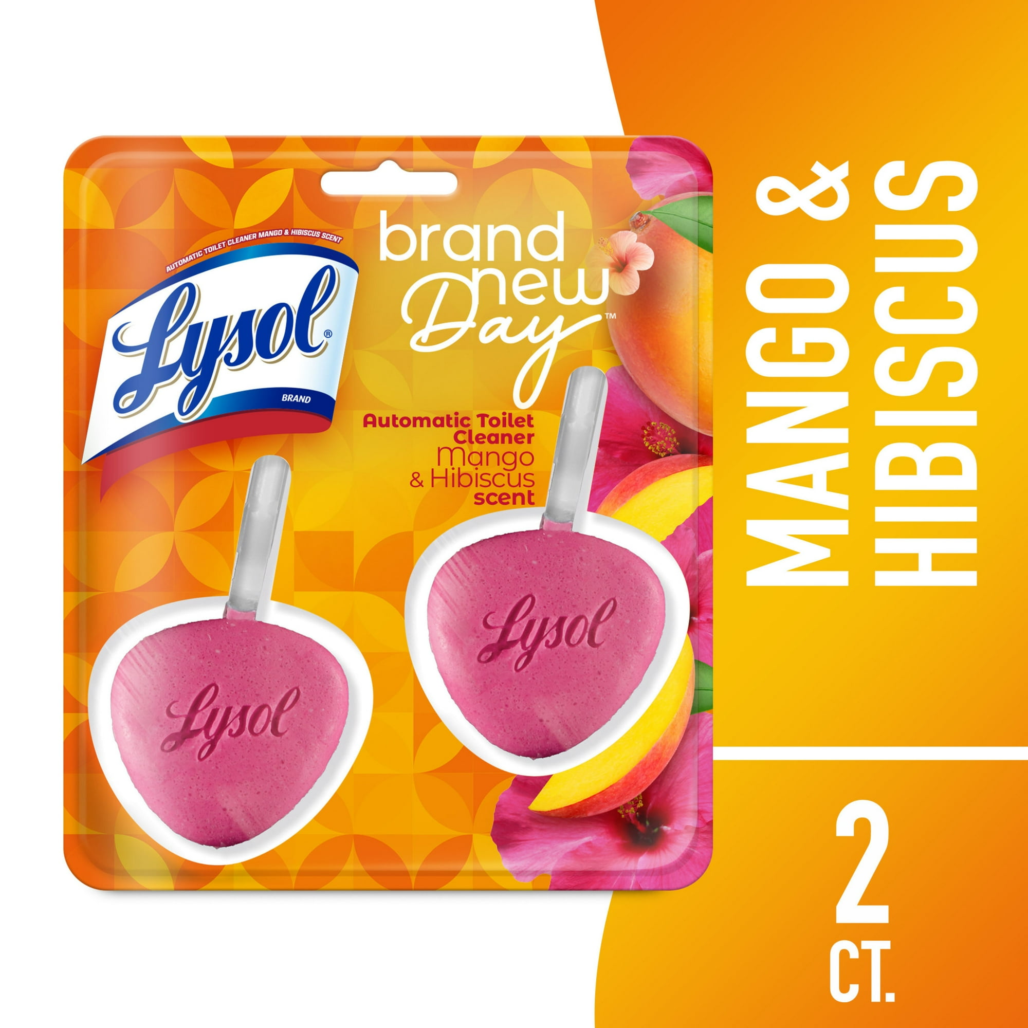 Lysol® Automatic Toilet Bowl Cleaner, Brand New Day, Mango & Hibiscus, 2 count