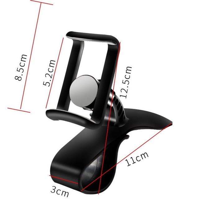 Support de Téléphone de Tableau de Bord Universel Support de Cellulaire Clip sur Support Rotatif 360 Degrés GPS