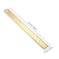 thumbnail image 3 of KAKOWELY antique brass ruler 2pcs Antique Brass Ruler With Dual Scale Engraving For Drafting Measuring Brass Bookmark For Students And Professionals Golden, 3 of 4