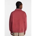 thumbnail image 3 of No Boundaries Boxy Fit Quarter Zip Fleece Sweatshirt with Long Sleeves, Men's XS-4XLT, 3 of 5