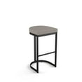 thumbnail image 1 of Amisco Lester 26 in. Counter Stool - Grey and Beige Polyurethane / Black Metal, 1 of 9