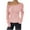 Pink, variant on Womans One Off The Shoulder Tops Asymmetrical Neck Clothes Ribbed Knit Long Sleeve Blouses Dressy Casual Sweaters Red XL